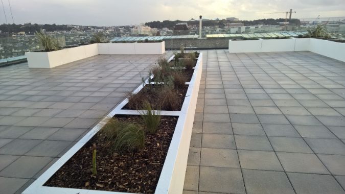 Green-tech supply products for new communal rooftop space in Jersey                                                                                                                                                                                                                                                                                                                                                                                                                                                 