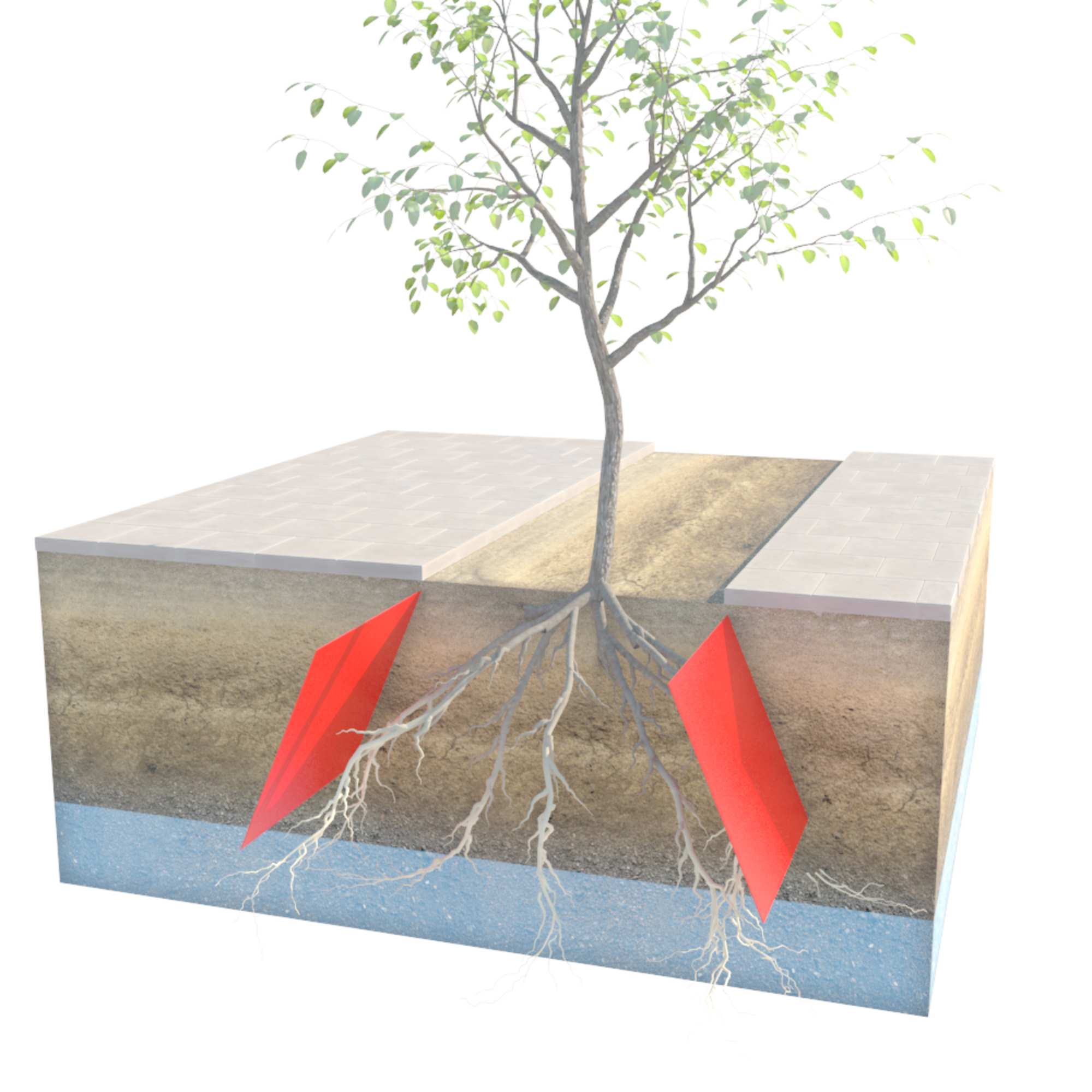 overhead Praten Ladder Root Barrier 260 Permeable - Tree Pit Root Barriers | Green-tech