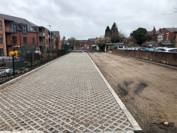 FLP, a brand of Green-tech supply TruckPave® for new car park in Lancashire