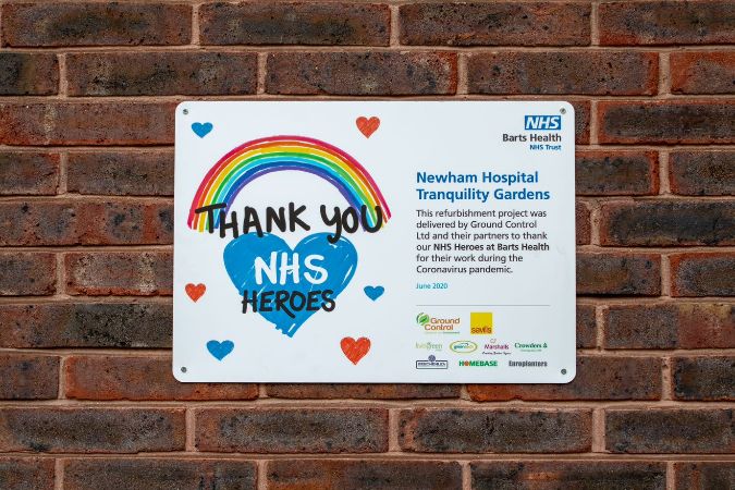 Green-tech donates substrate for the Newham Hospital tranquillity gardens as a thank you to NHS workers 