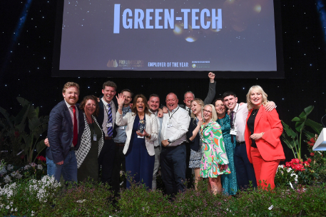 Green-tech celebrates after winning Employer of the Year at ProLandscaper Business Awards 2024