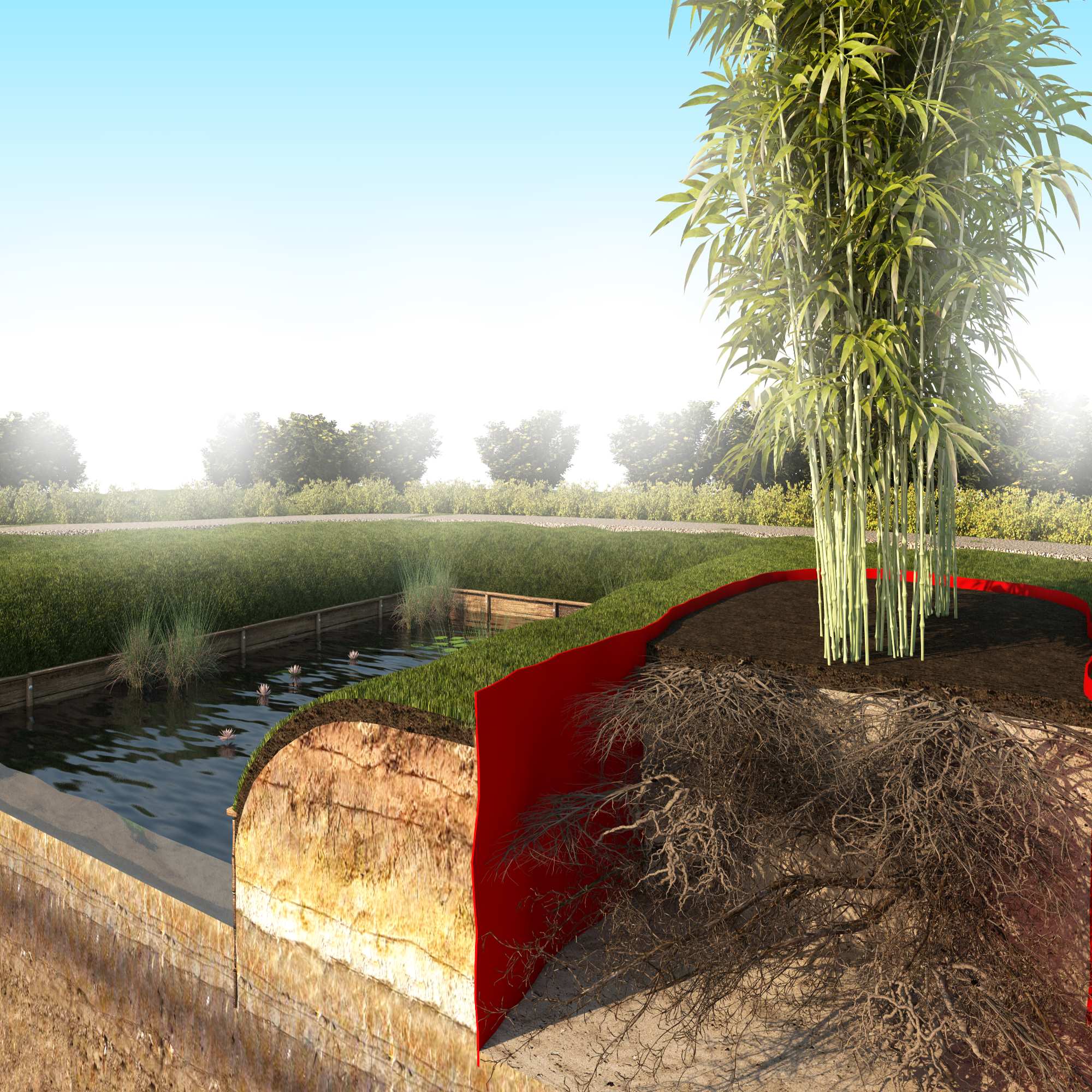 Sympathetic use of Root Barriers in tree planting 