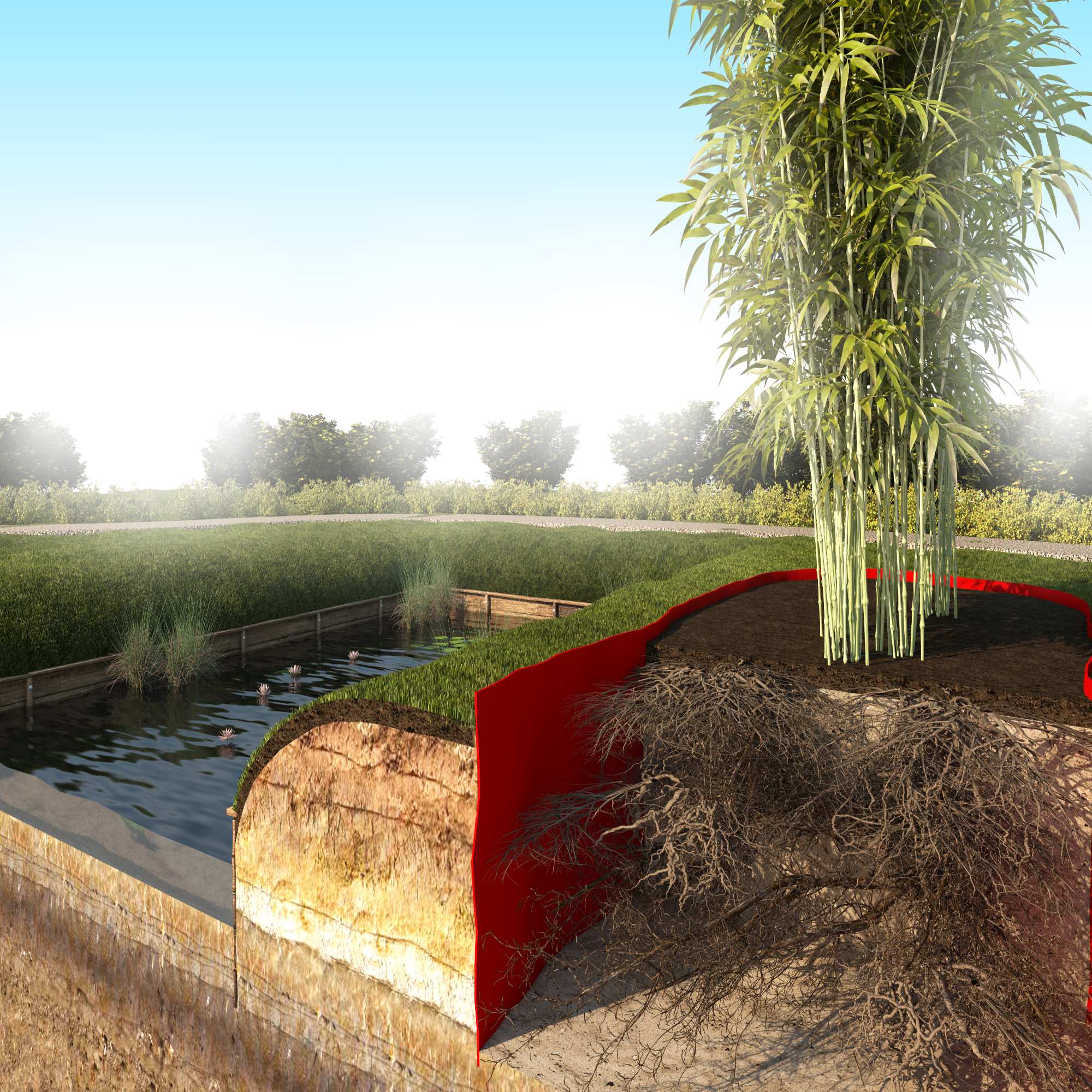 Sympathetic use of Root Barriers in tree planting 