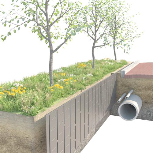 daarna kunstmest Lagere school Ribbed Root Barrier Panels - Tree Pit Root Barriers | Green-tech